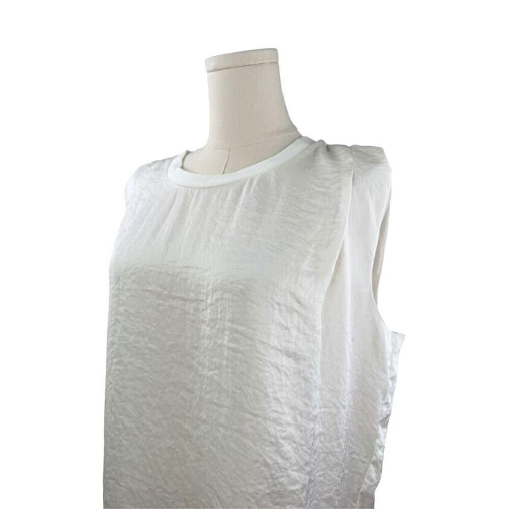 cabi White Sleeveless Crew Neck Blouse Top Size M - Picture 4 of 5
